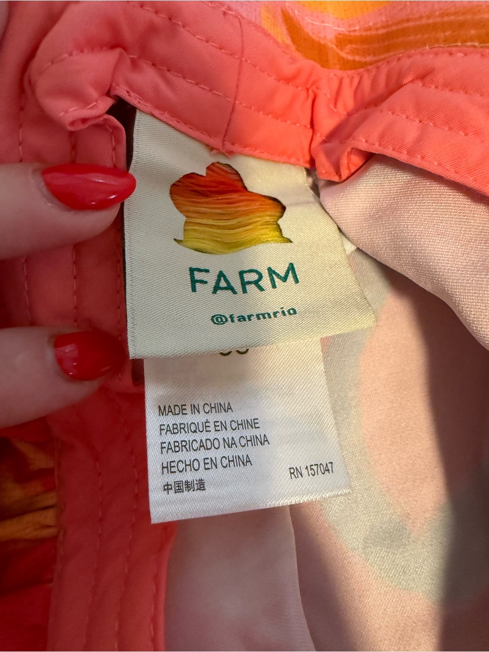 Farm Rio Sun Hat with Ties - Picture 5 of 10